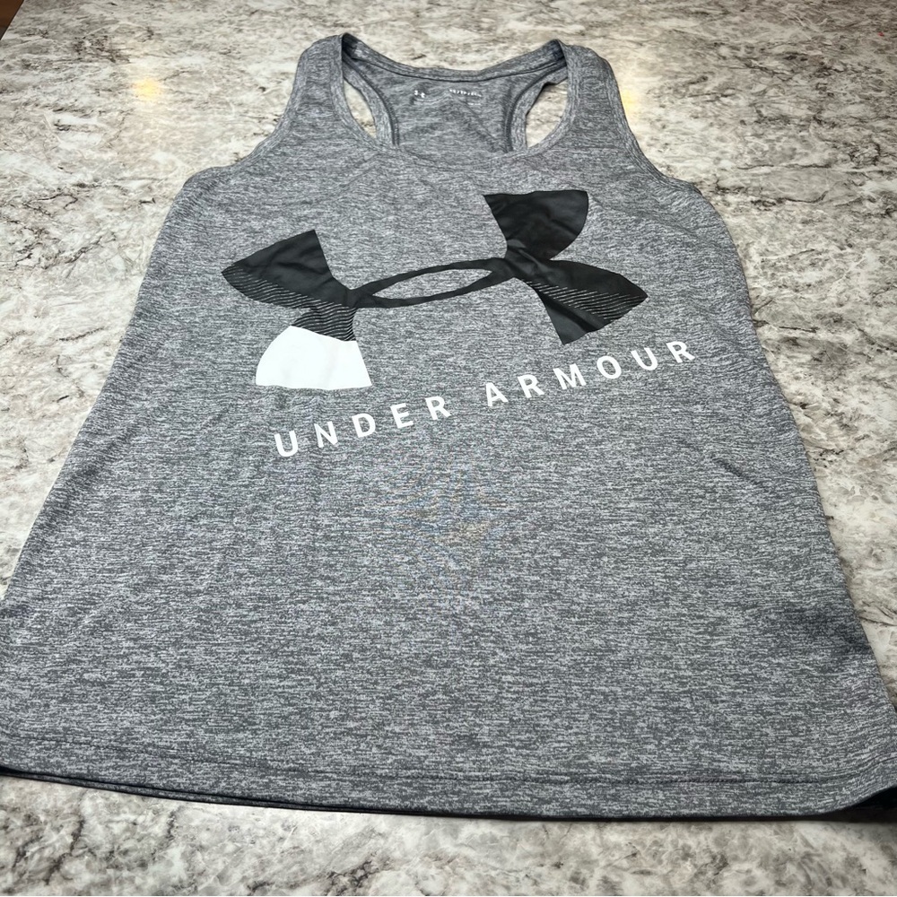 Under Armour UA Grey tank top size XS workout top running athletic